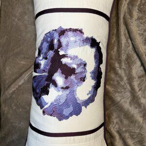 small bedroom couch pillow white purple pretty flower classy white